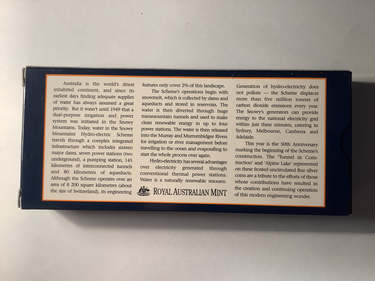 1999 Coin Set Coins Of The Snowy Mountains Scheme.