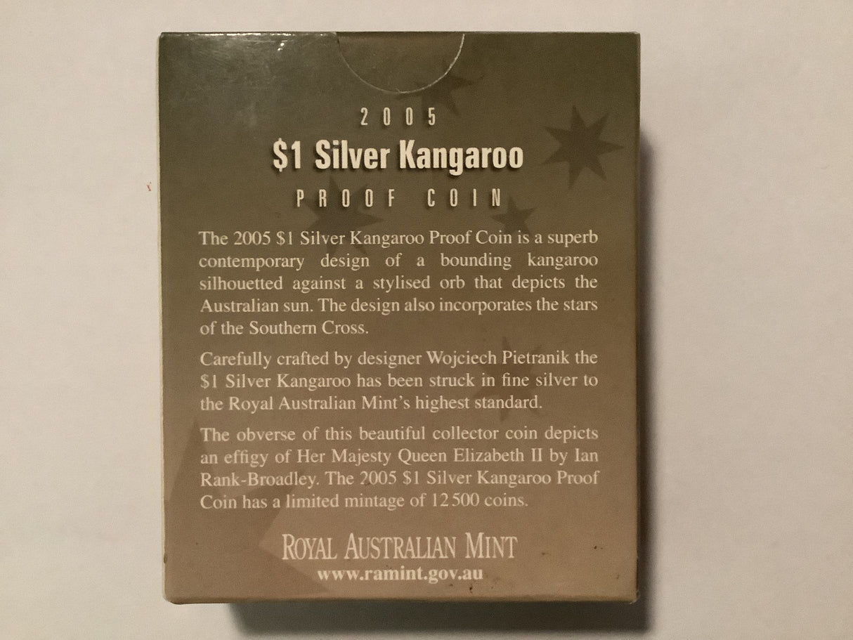 2005 $1 Silver Kangaroo Proof Coin