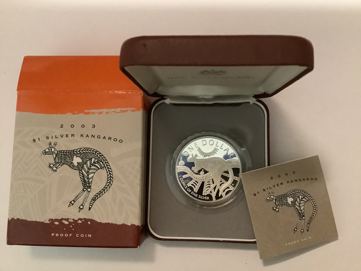 2003 $1 Silver Kangaroo Proof Coin
