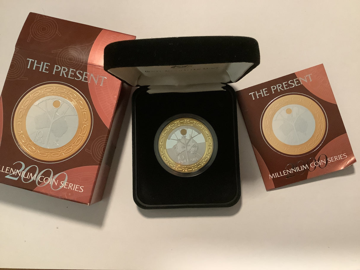 2000 Millennium Series. $10 The Present Silver Proof Coin