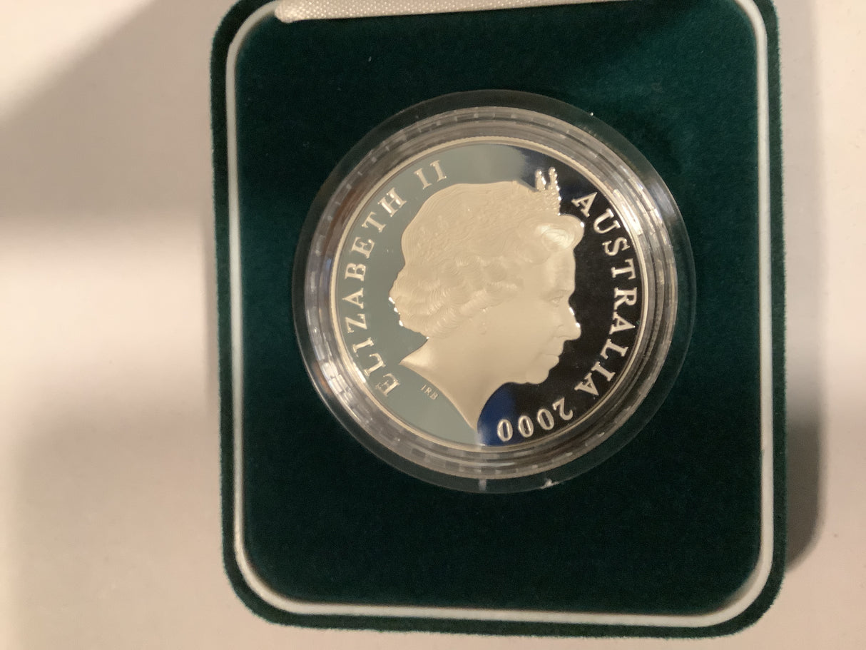 2000 $1 Silver Kangaroo Proof Silver Coin.