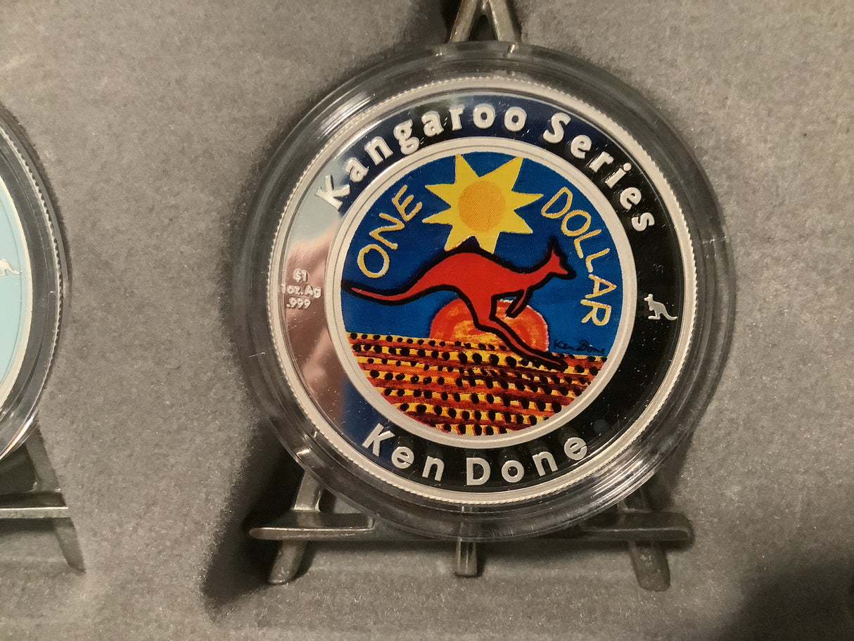 2009 Kangaroo Series Special Edition Three-Coin Set. Artists in Colour.