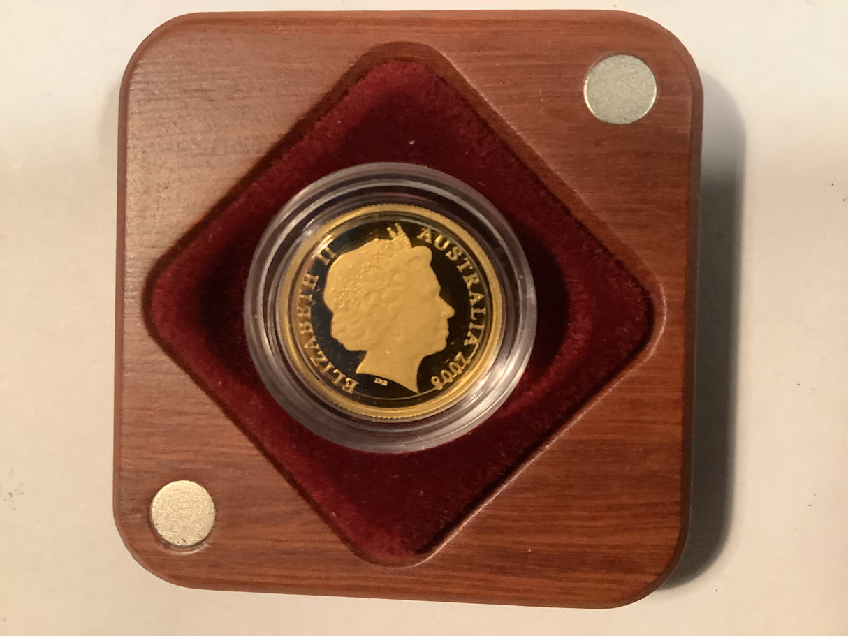 2008 Australian Artist Series Reg Mombassa $10 Gold Kangaroo Proof Coin.