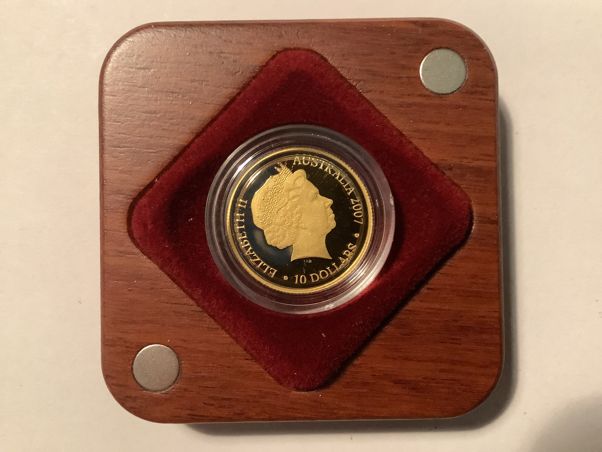 2007 Year of the Pig Lunar Series $10 Gold Proof Coin.