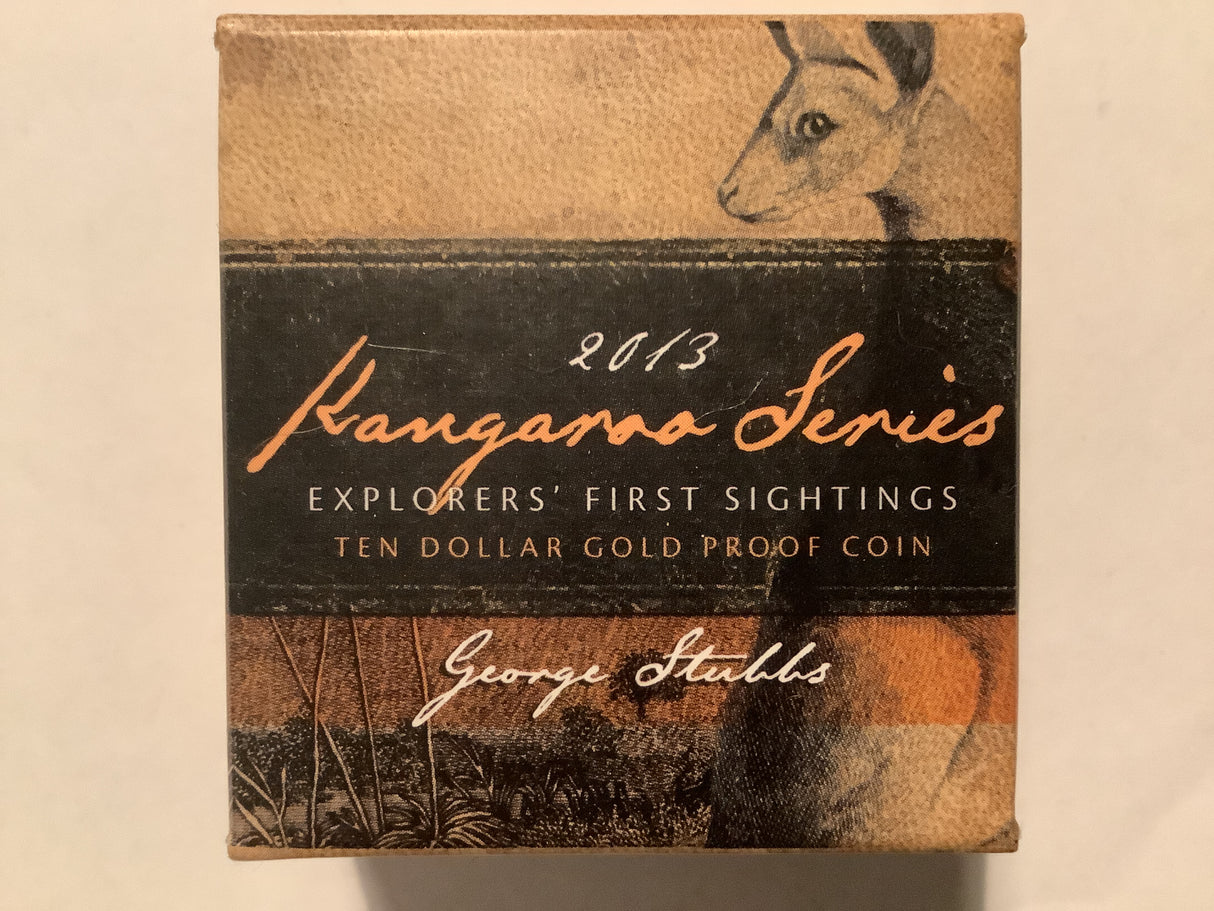 2013 $10 Gold Coin. Kangaroo Series Explorers’ First Sightings 1/10 ounce.