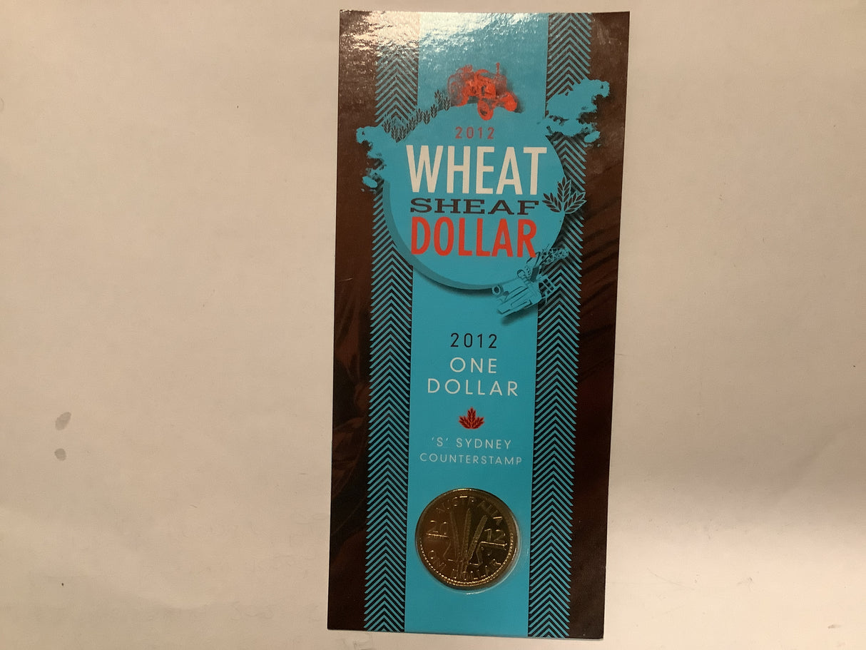 2012 $1 Wheat Sheaf Dollar ’S’ Sydney counter stamp.