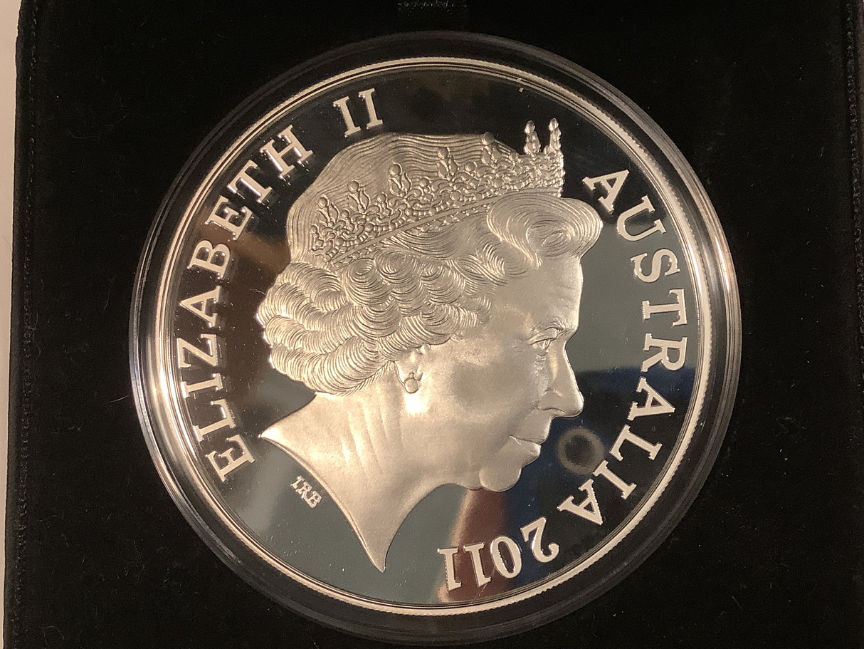 2011 $10 The Presidents Cup 5 ounce Silver Proof Selectively Gold Plated Coin