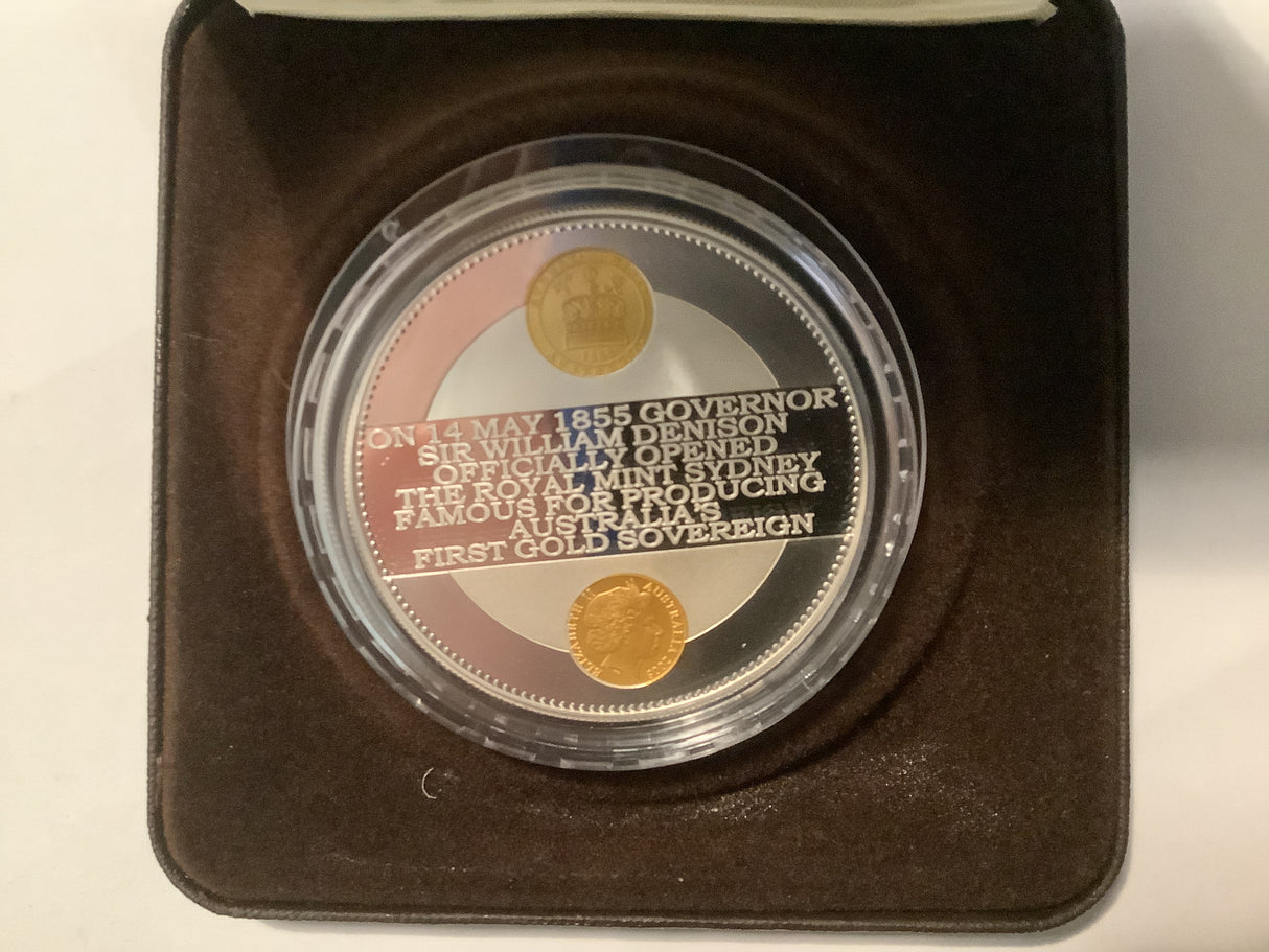2005 $10 Silver Proof Coin. Sydney Mint Sesquicentenary 1855-2005