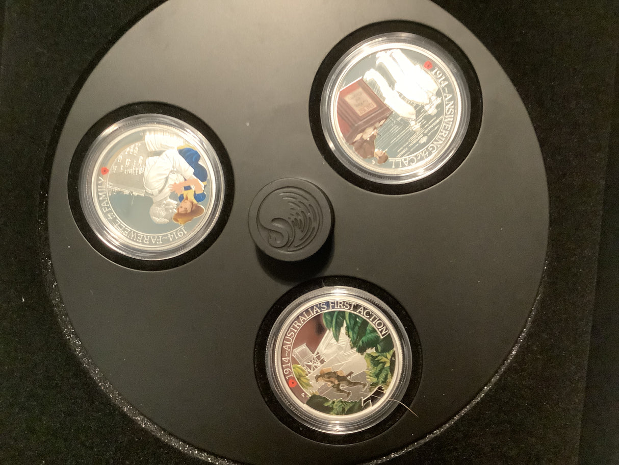 2014-18 15 Coin 1/2 Ounce Silver The ANZAC SPIRIT 100th Anniversary Set