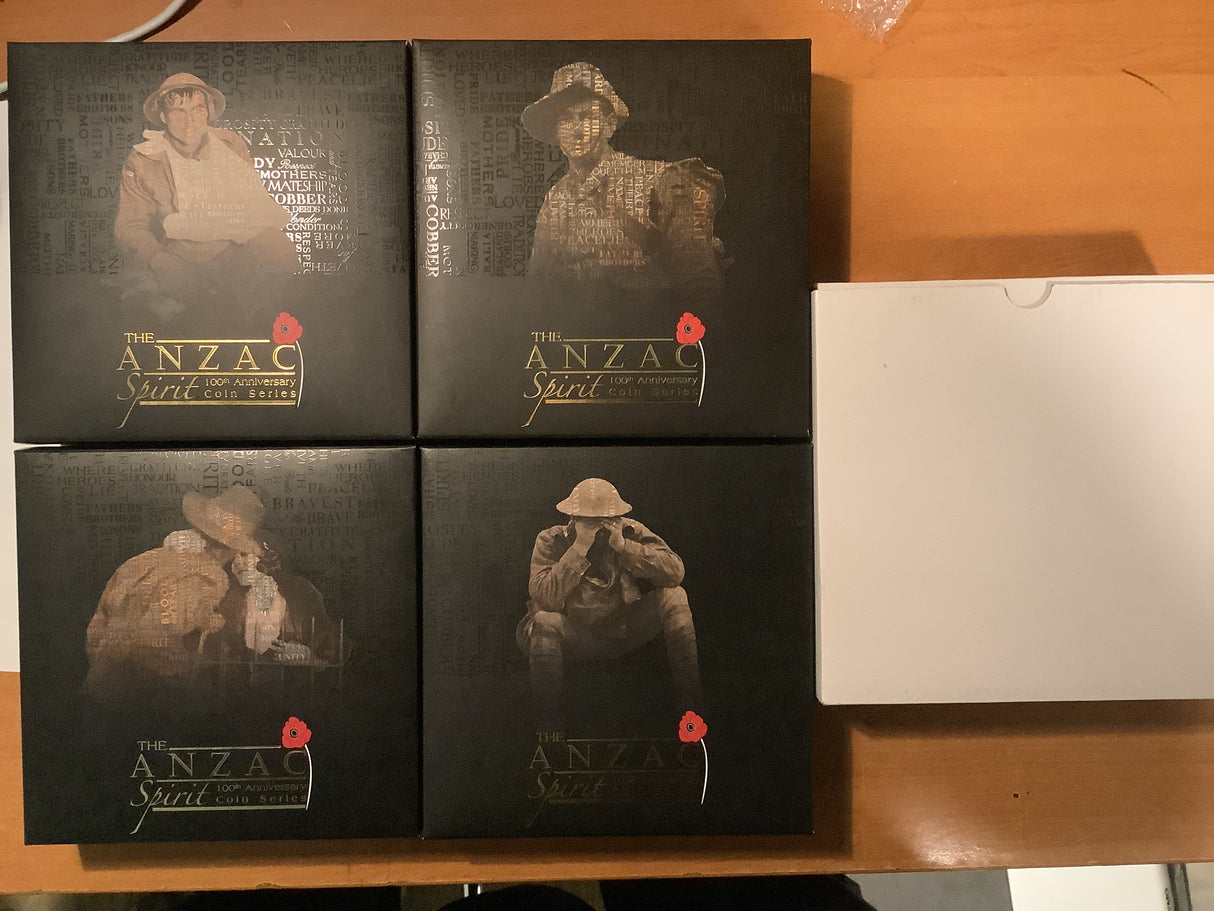 2014-18 15 Coin 1/2 Ounce Silver The ANZAC SPIRIT 100th Anniversary Set