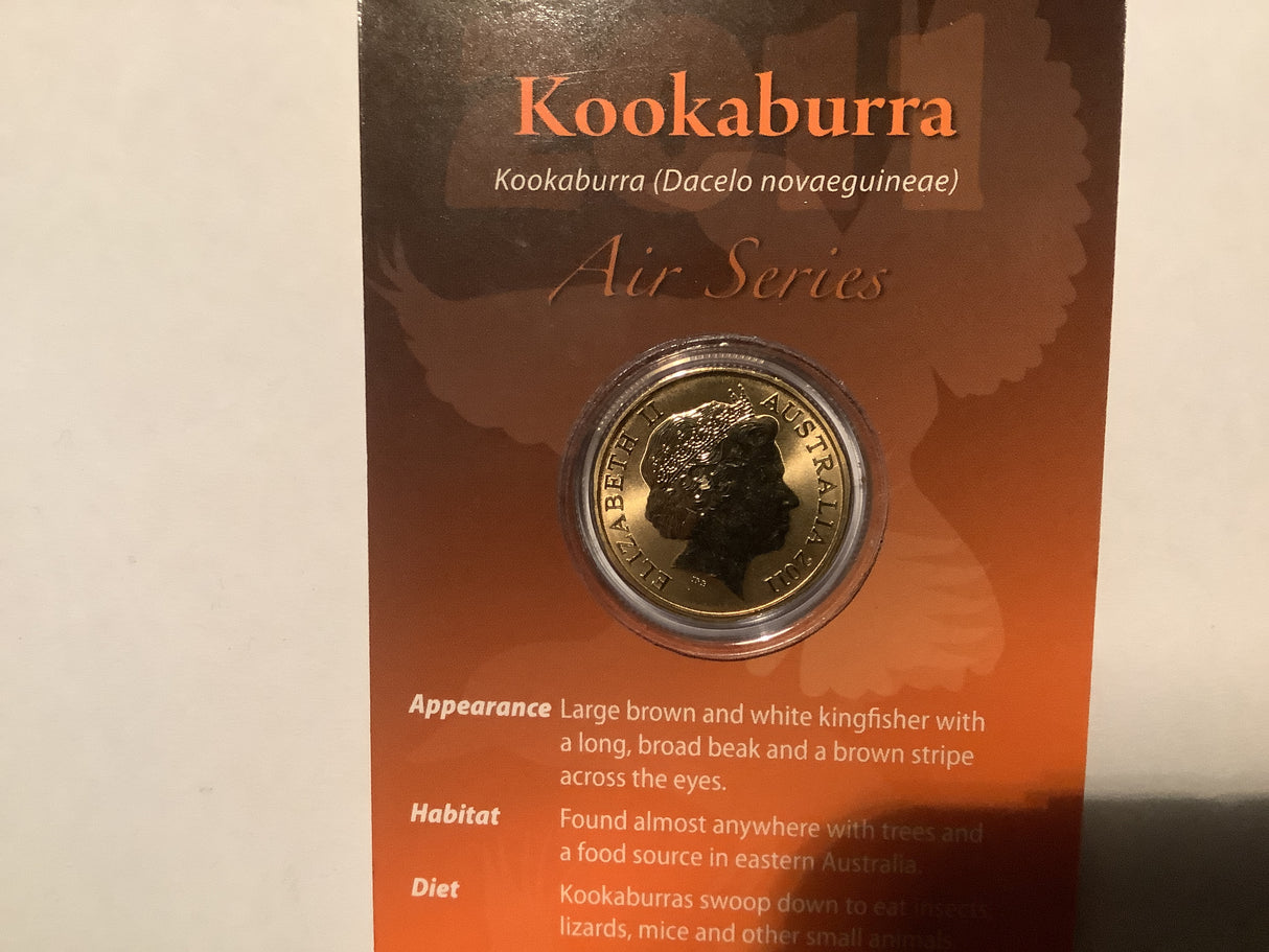 2011 $1 Pad Printed Coin Air Series: Kookaburra