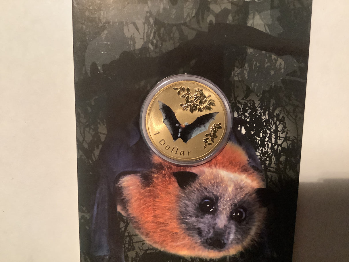 2011 $1 Pad Printed Coin Air Series: Grey-headed Flying-Fox