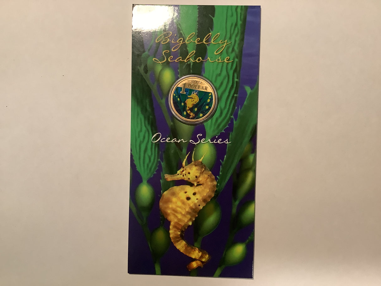 2007 $1 Pad Printed Ocean Series: Bigbelly Seahorse