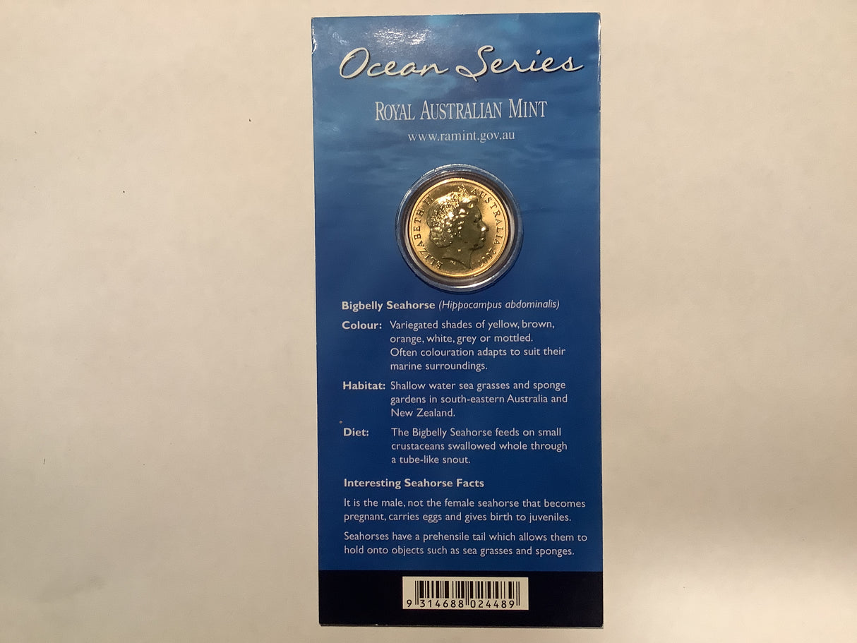 2007 $1 Pad Printed Ocean Series: Bigbelly Seahorse