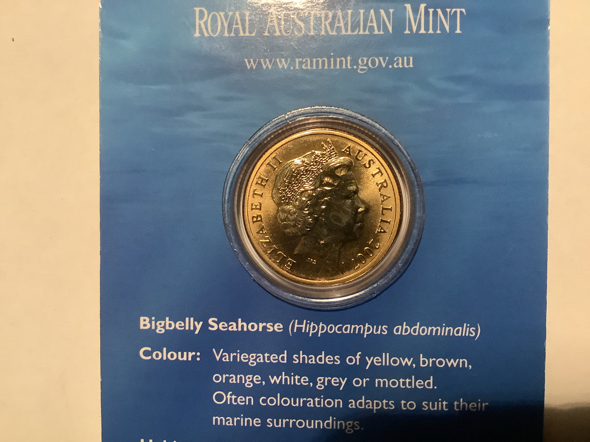 2007 $1 Pad Printed Ocean Series: Bigbelly Seahorse