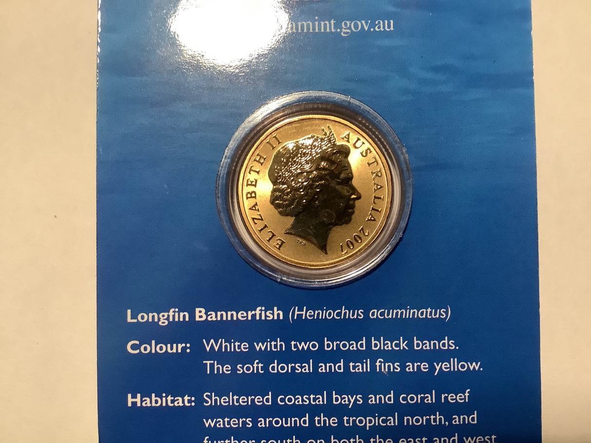2007 $1 Pad Printed Ocean Series: Longfin Bannerfish