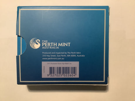 2012 1 Ounce High Relief Koala Silver Proof Coin