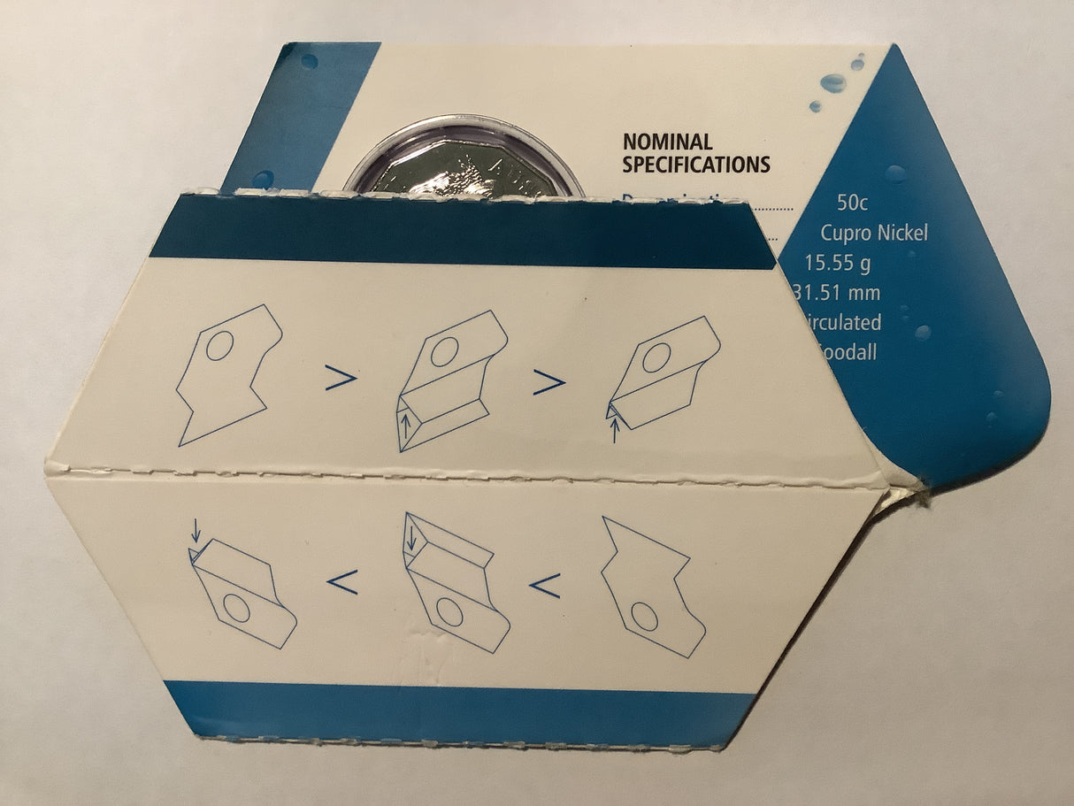 2008 25th Anniversary of America’s Cup Victoria 50c carded coin. Australia II