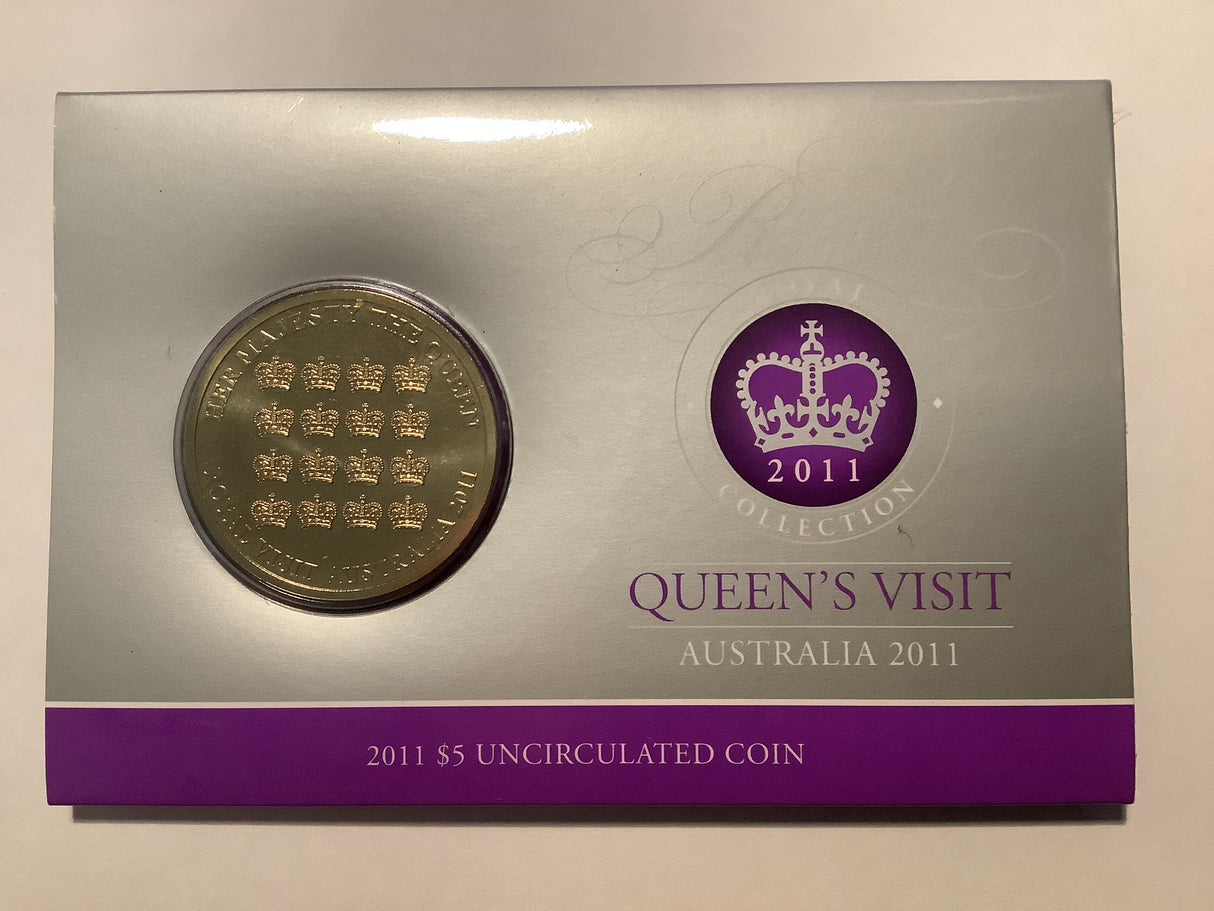 2011 Royal Collection. Queen’s Visit Australia $5 Uncirculated Coin.