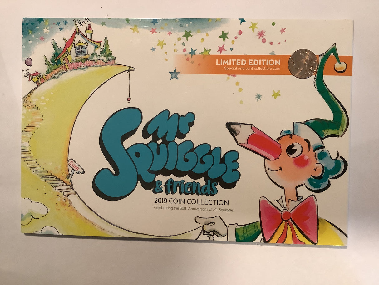 2019 Mr Squiggles and Friends Coin Collection. 60th Anniversary of Mr Squiggle.