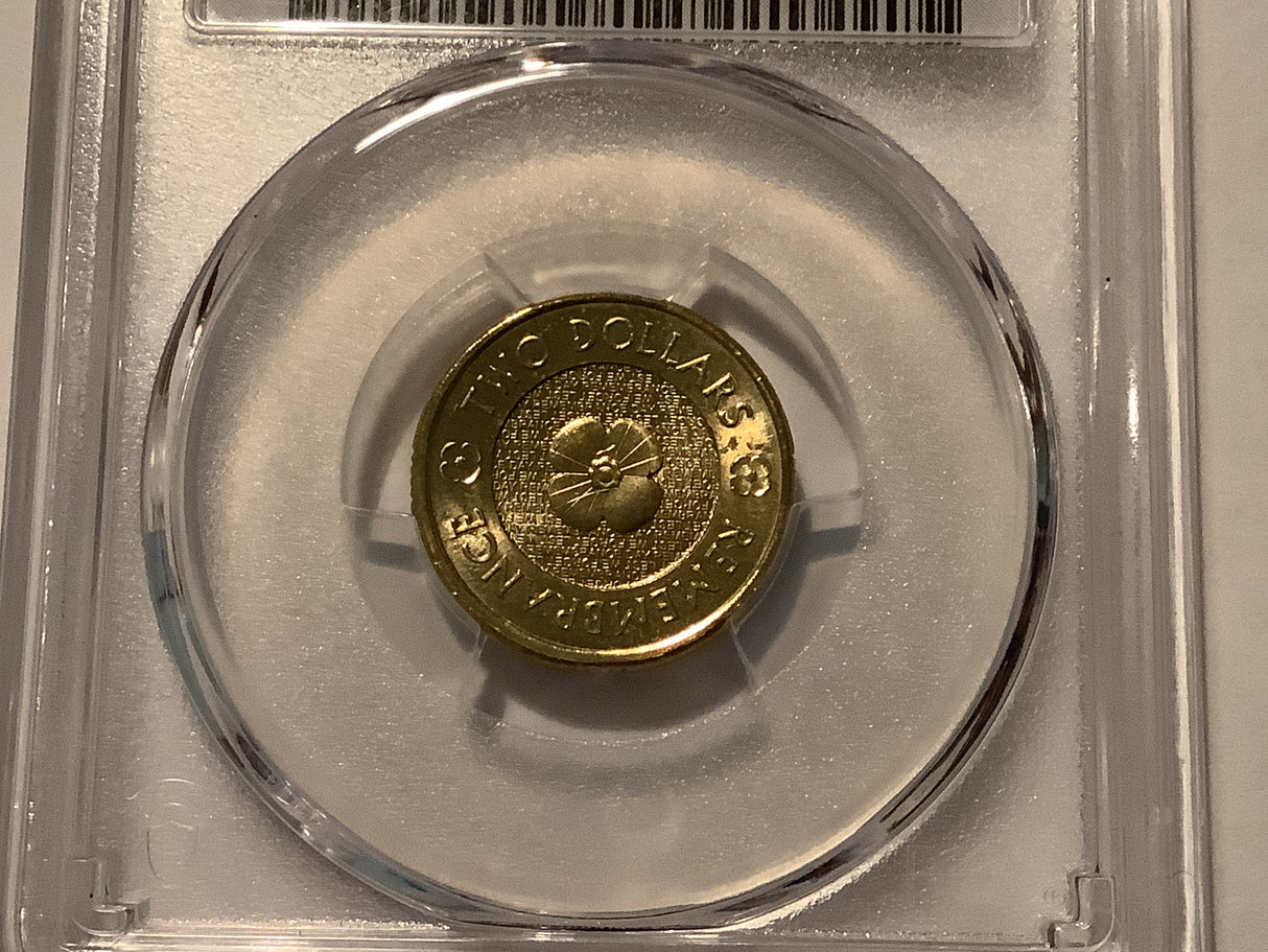 2012 $2 Remembrance Gold Poppy PCGS MS65