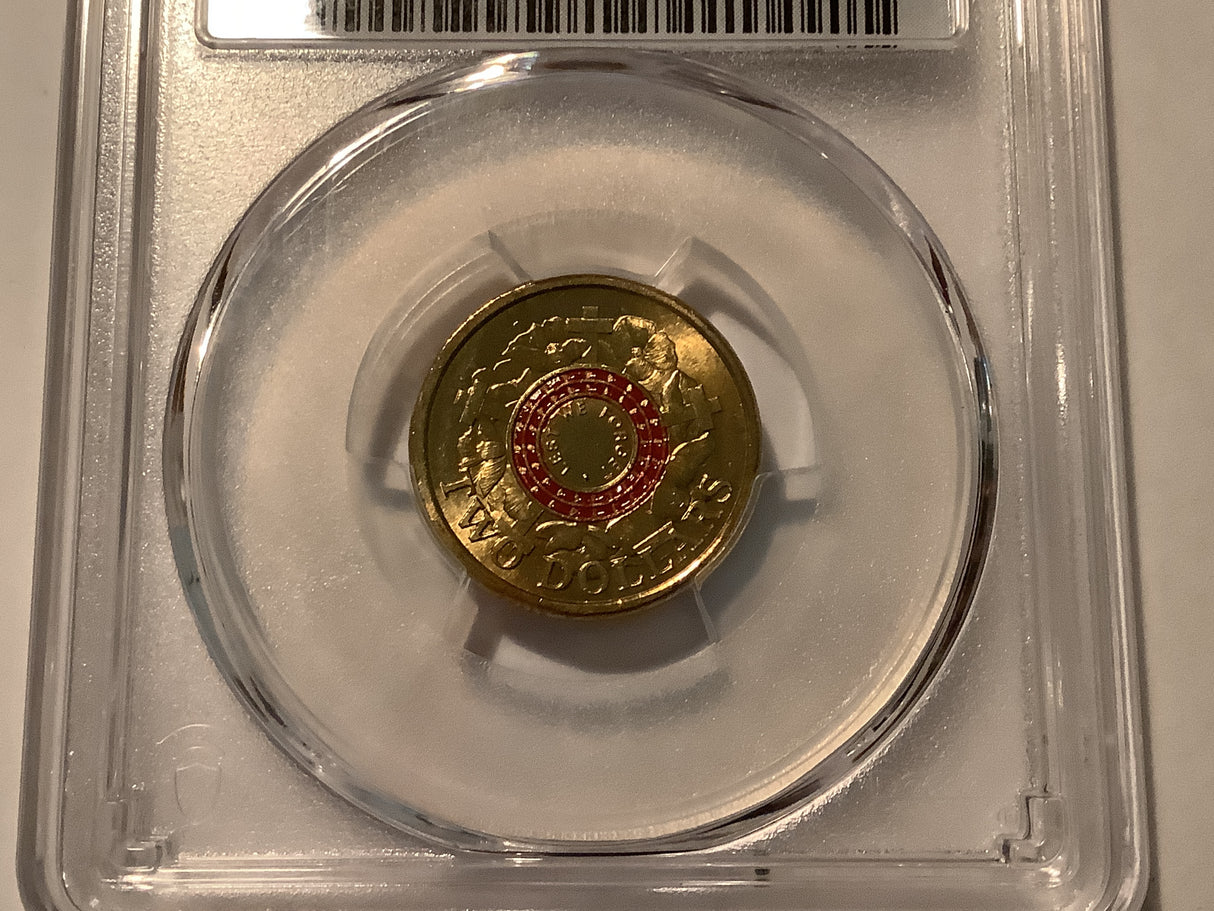 2015 $2 Anzac Red Cove Lest We Forget PCGS MS65