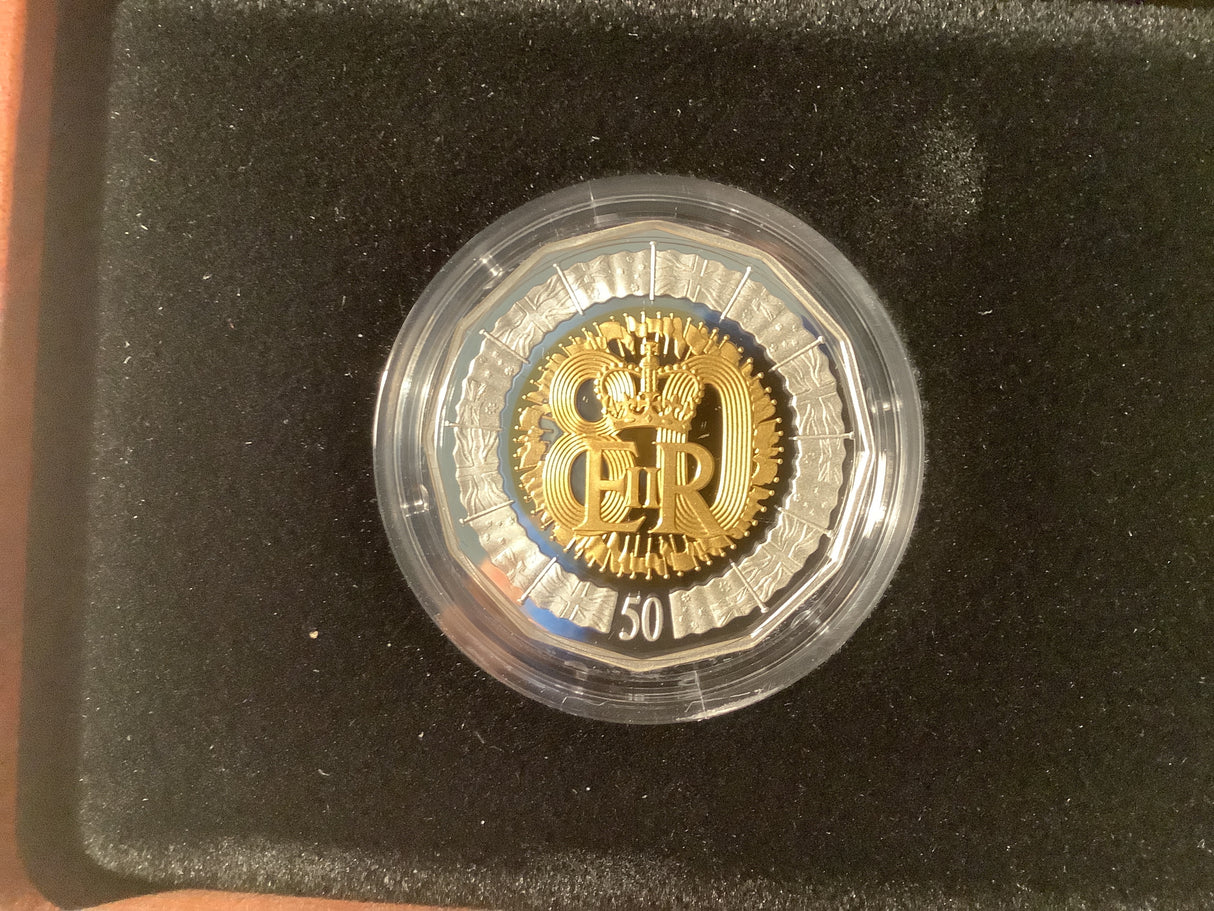 2006 Royal Collection. 50c Selectively Gold Plated Silver Proof 2 Coin Set