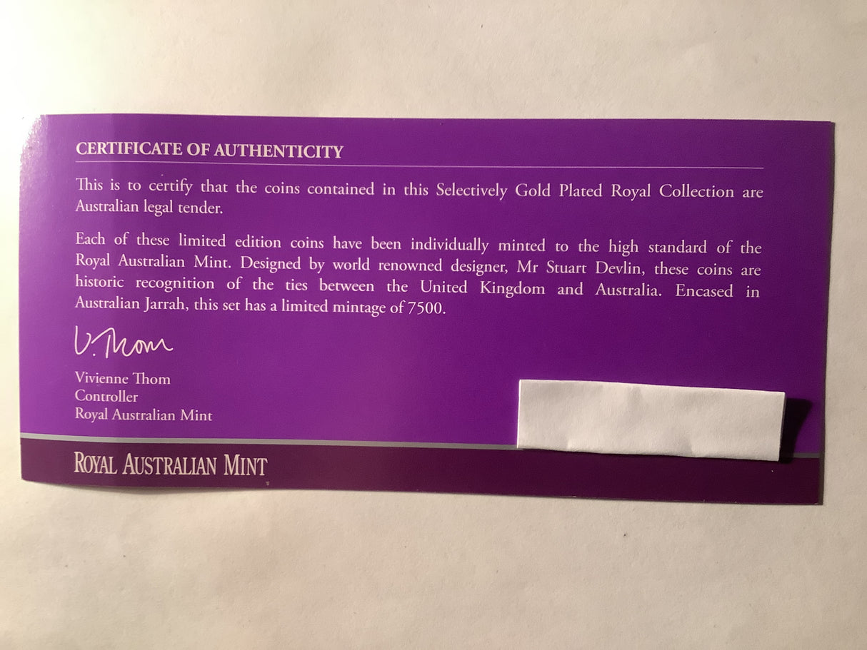 2006 Royal Collection. 50c Selectively Gold Plated Silver Proof 2 Coin Set