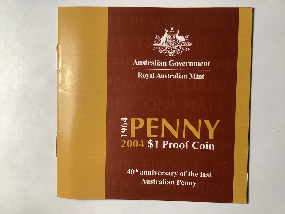 2004 40th Anniversary of the last Penny $1 Silver Proof Coin