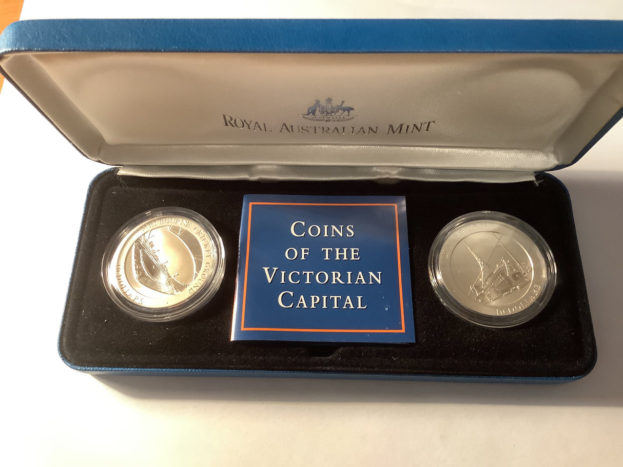 1998 Two Coin Silver Set. Coins of the Victorian Capital. Melbourne Australia.