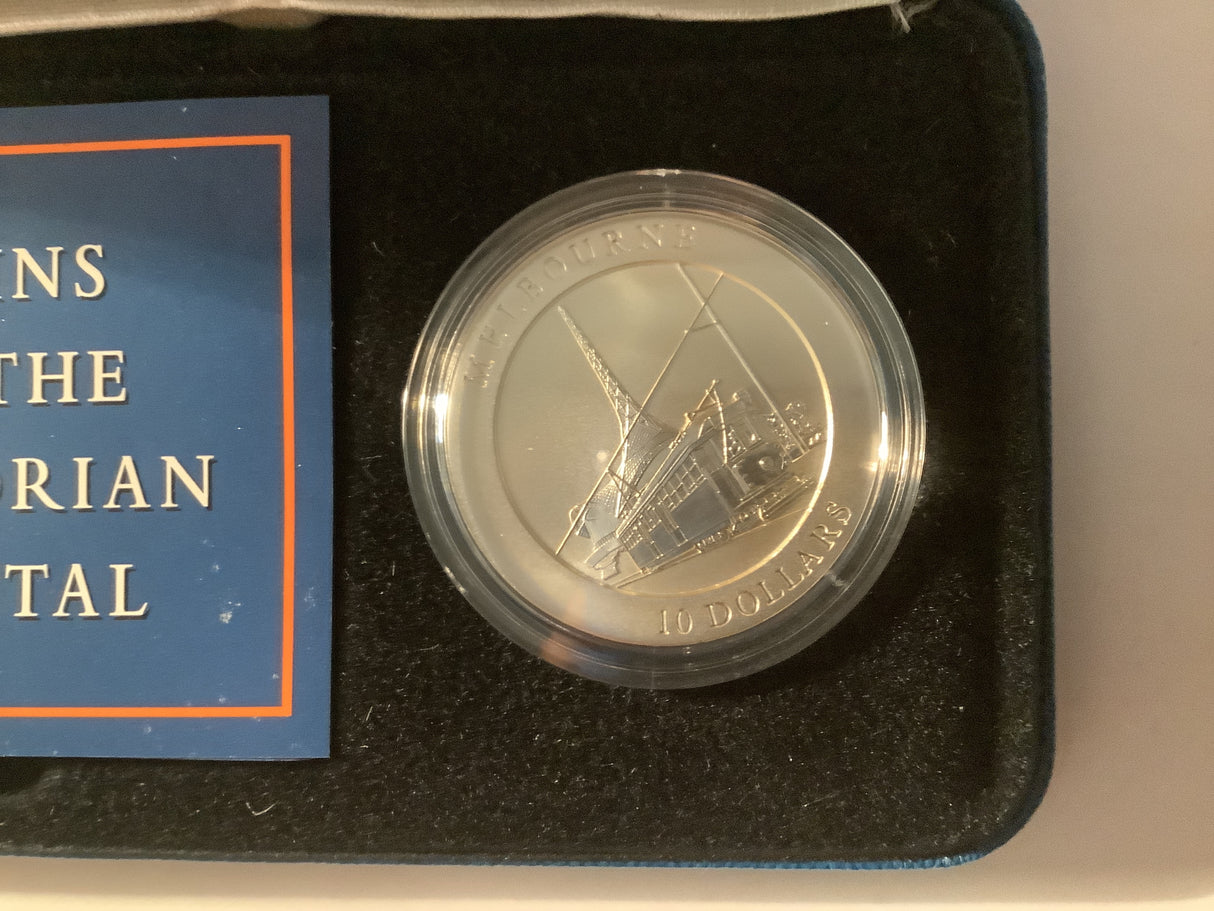 1998 Two Coin Silver Set. Coins of the Victorian Capital. Melbourne Australia.