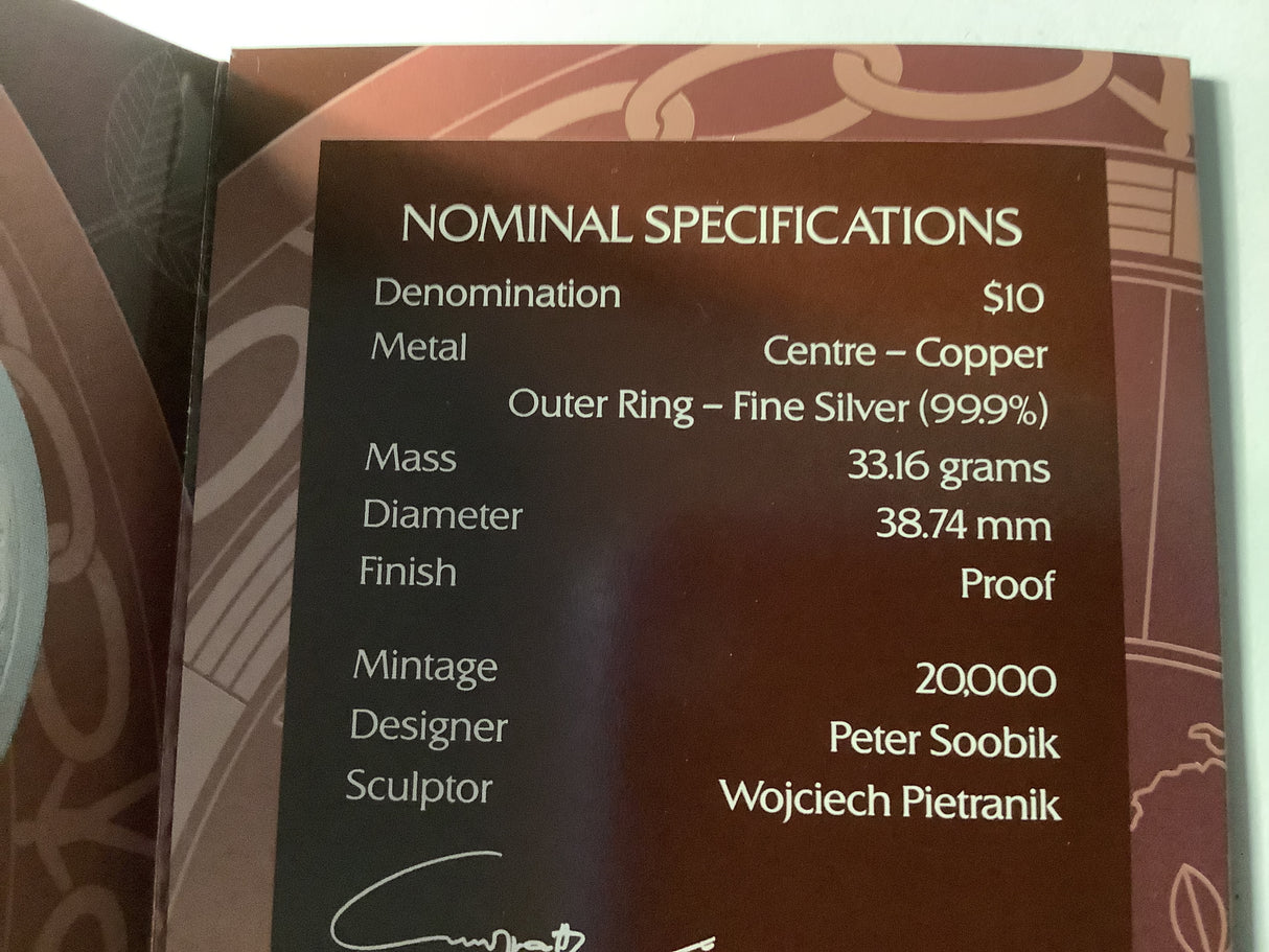 1999 $10 Millennium Coin Series: The Past.