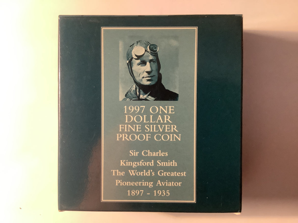 1997 $1 Sir Charles Kingsford Smith Silver Proof Coin