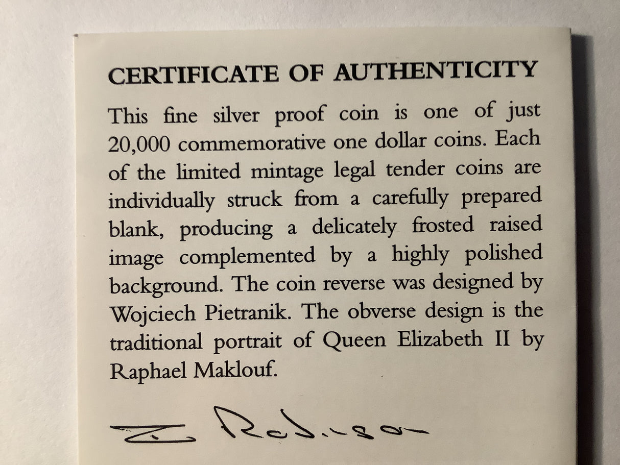 1997 $1 Sir Charles Kingsford Smith Silver Proof Coin