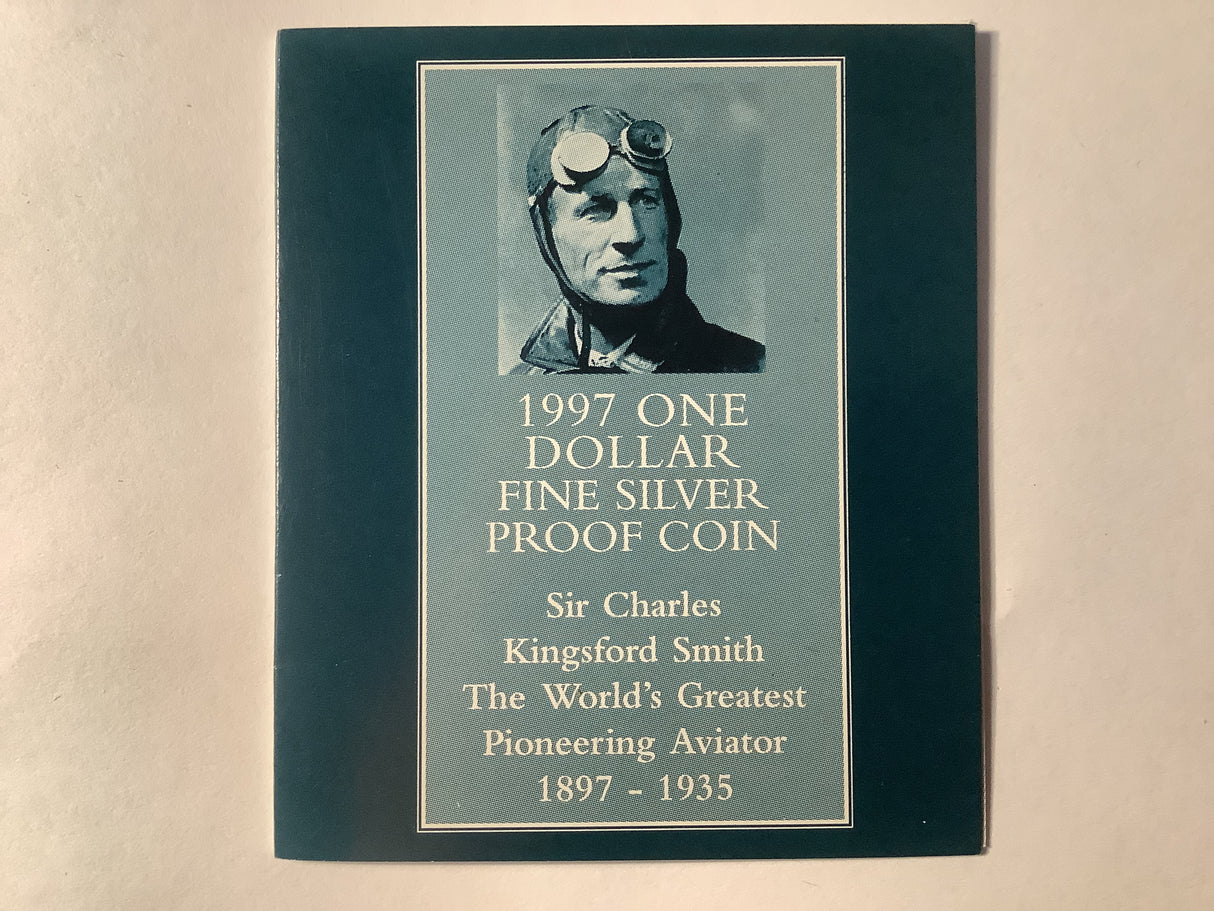 1997 $1 Sir Charles Kingsford Smith Silver Proof Coin