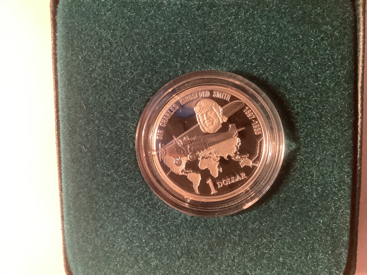 1997 $1 Sir Charles Kingsford Smith Silver Proof Coin