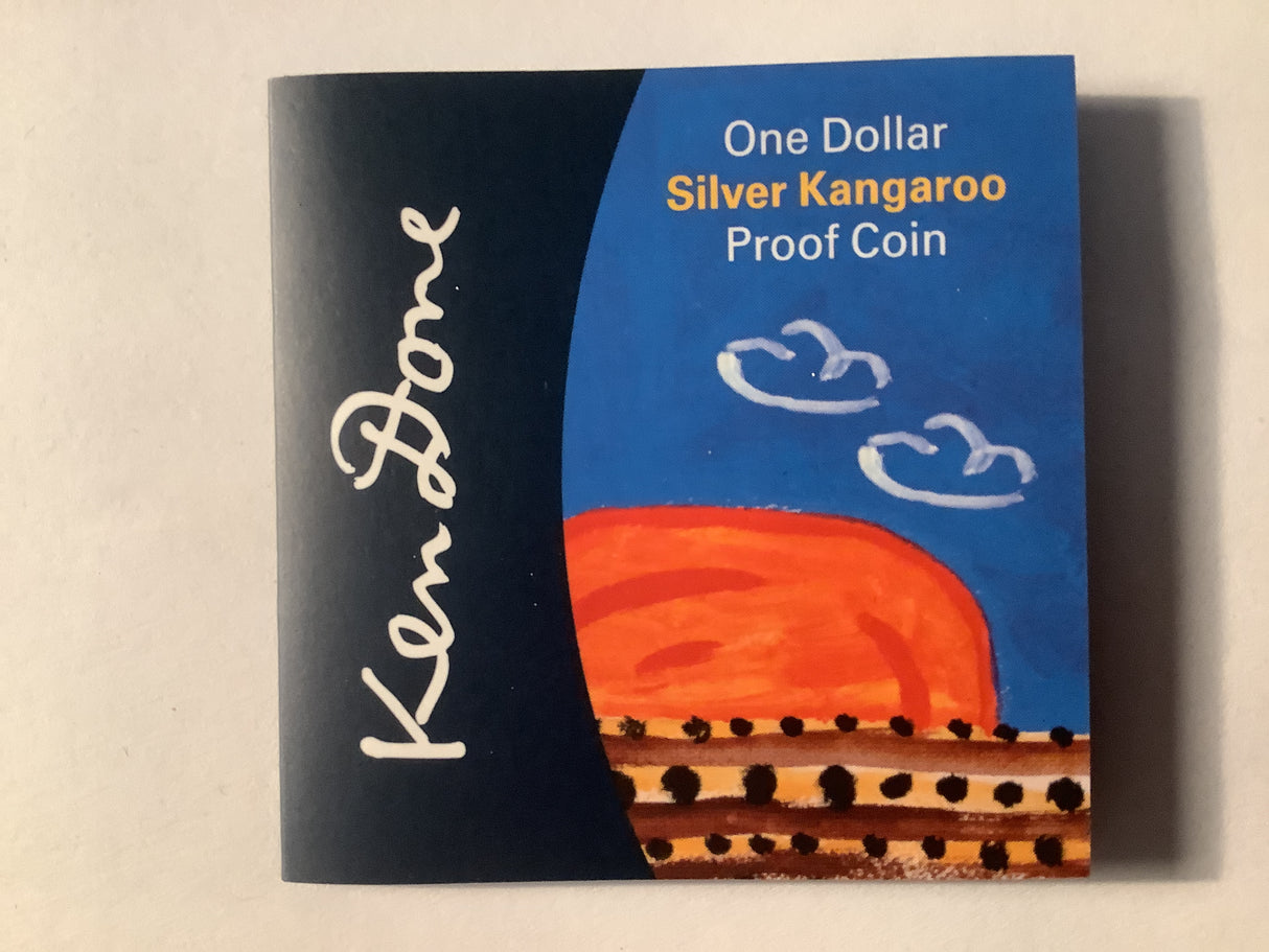 2009 $1 Silver Kangaroo Proof Coin. Artist Series. Ken Done