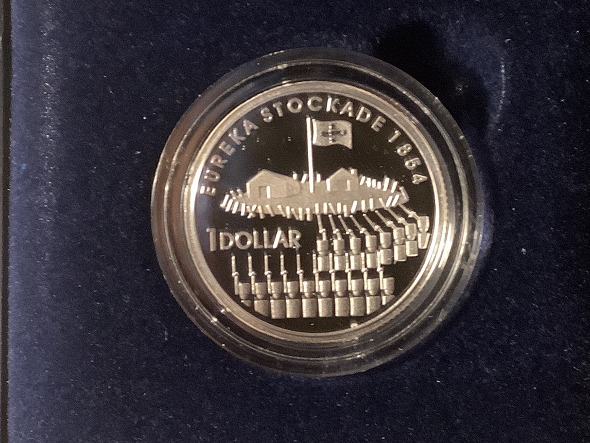 2004 $1 Silver Proof Eureka Stockade 150th anniversary.