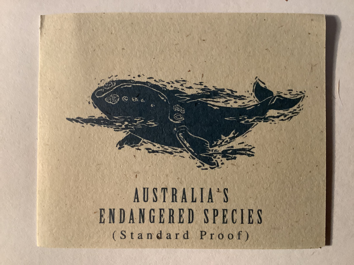 1996 $10 Australia’s Endangered Species Southern Right Whale. Silver Proof.