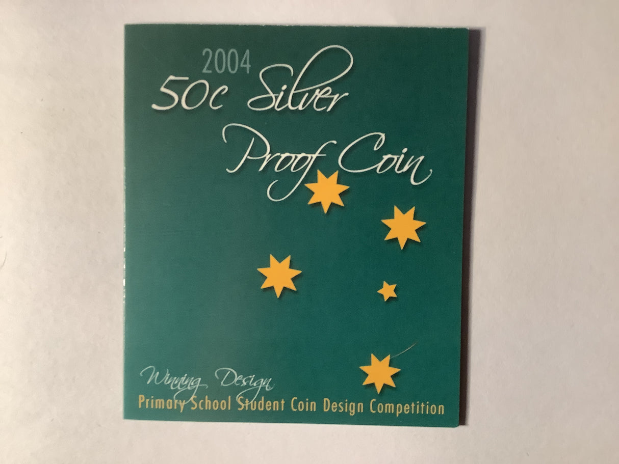 2004 50c Silver Proof Coin Primary School Student Competition.