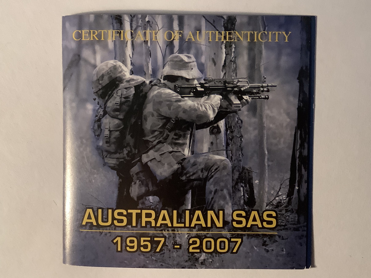 2007 $1 Silver Australian Special Air Services 50th Anniversary.