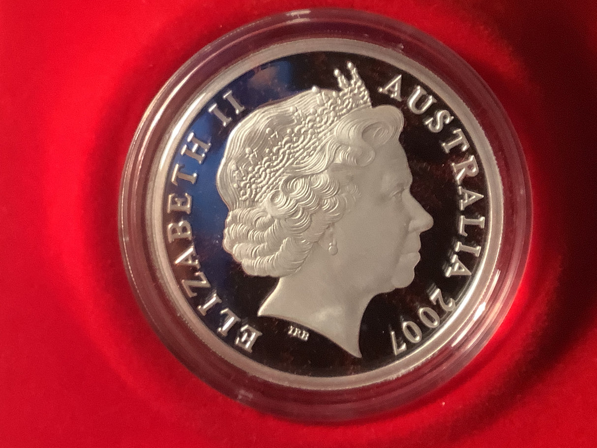 2007 $5 Year of the Surf Lifesaver Silver Proof Coin.