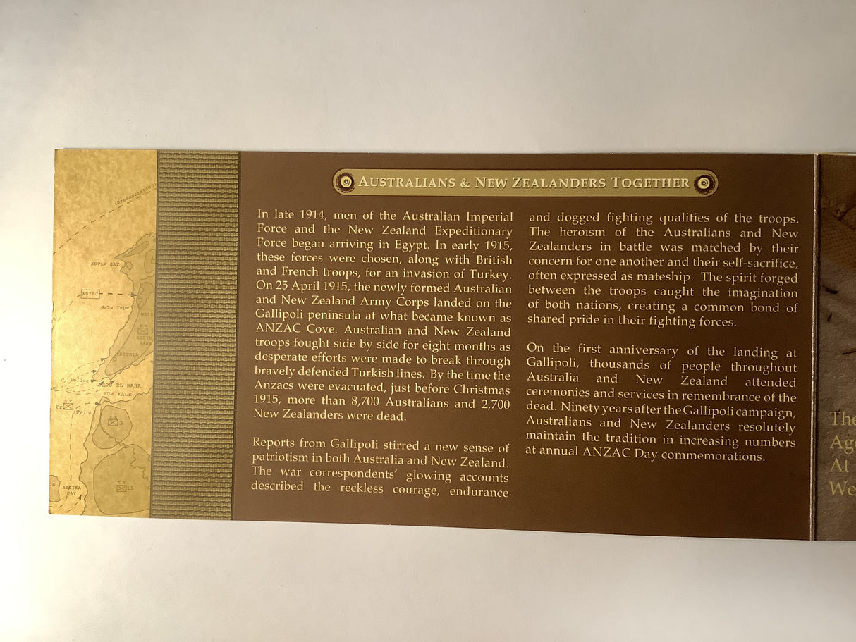 2005 Australia and New Zealand Army Corps Two Coin Uncirculated Set. 90th Anniversary.