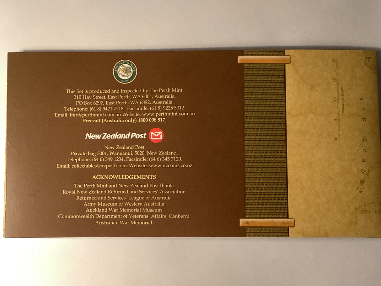 2005 Australia and New Zealand Army Corps Two Coin Uncirculated Set. 90th Anniversary.