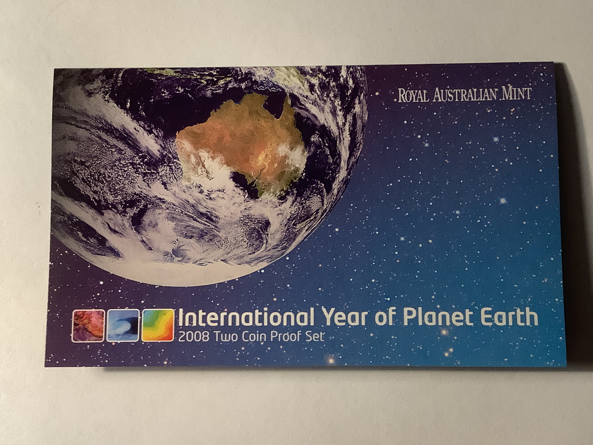 2008 The International Year of Planet Earth 2 coin proof set.