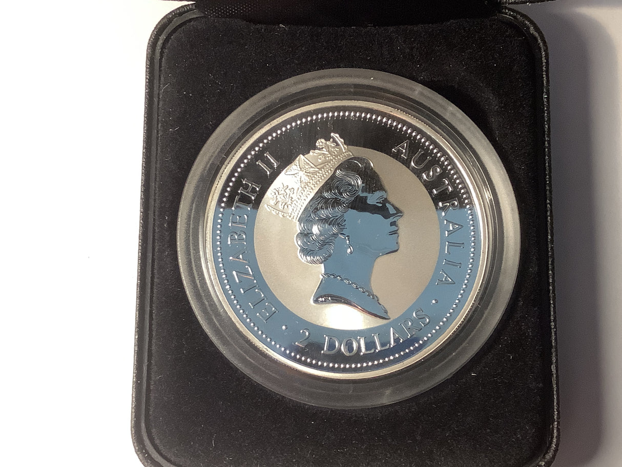 1995 $2 Silver Specimen Kookaburra with Florin Privy Mark. International Coin Fair Sydney.