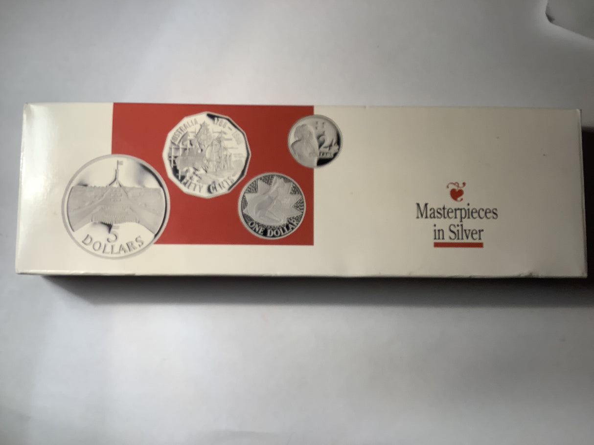 1988 Masterpieces in Silver four Coin Set.