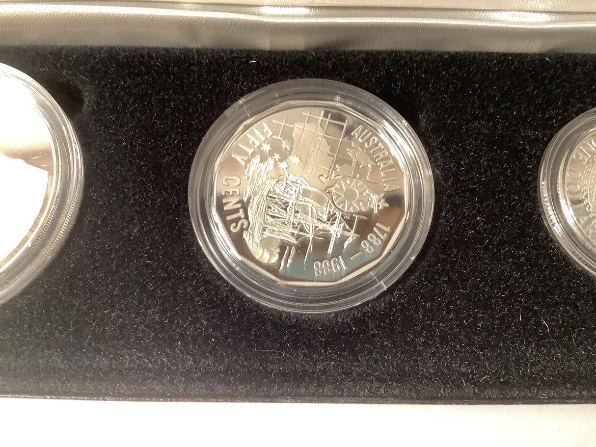 1988 Masterpieces in Silver four Coin Set.