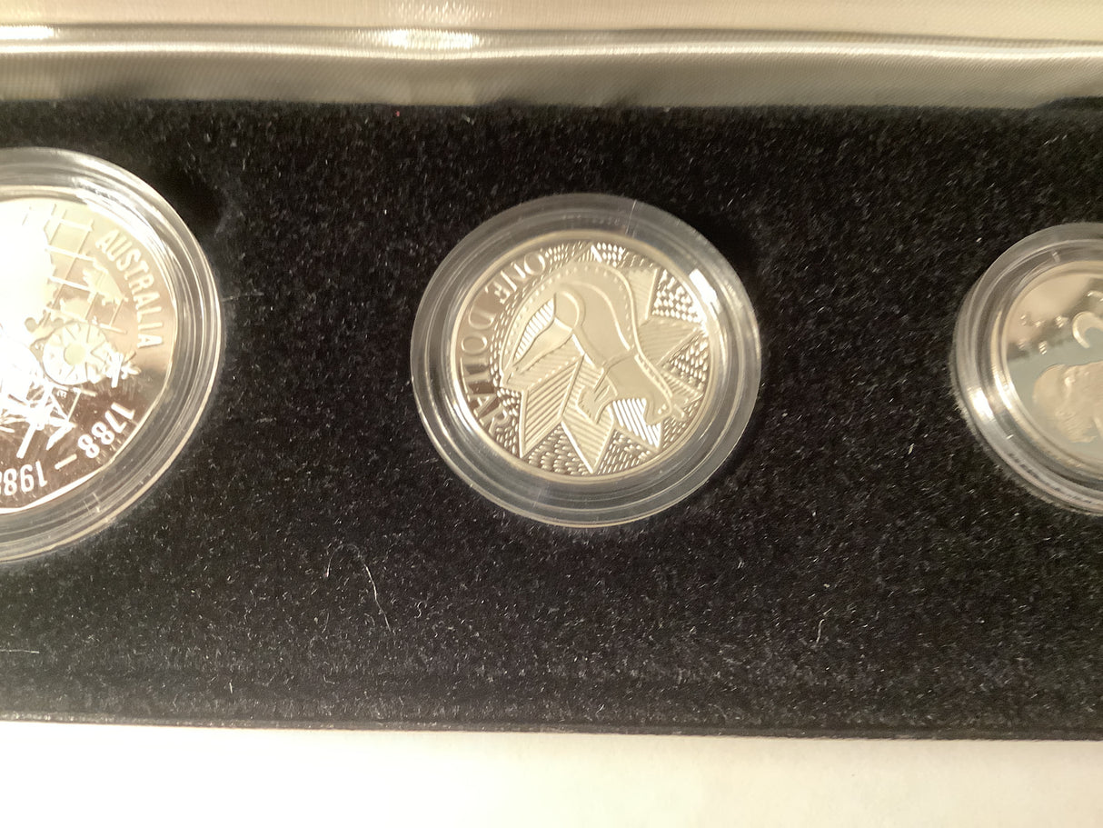 1988 Masterpieces in Silver four Coin Set.