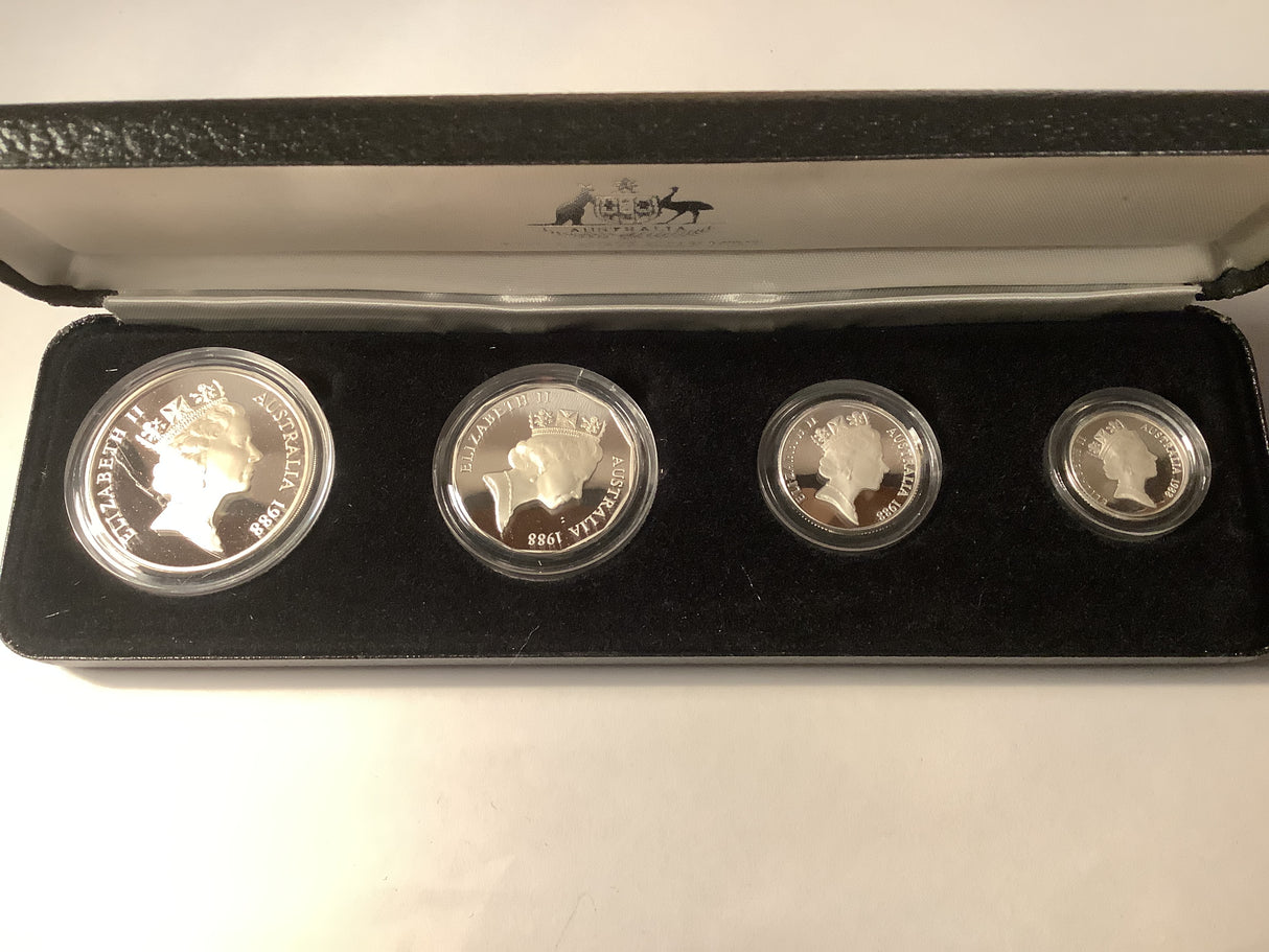 1988 Masterpieces in Silver four Coin Set.